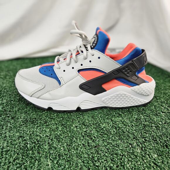 Nike Air Huarache Run Women’s 9.5 634835-031 Vast Grey Black-Rush Coral Orange - Picture 2 of 9